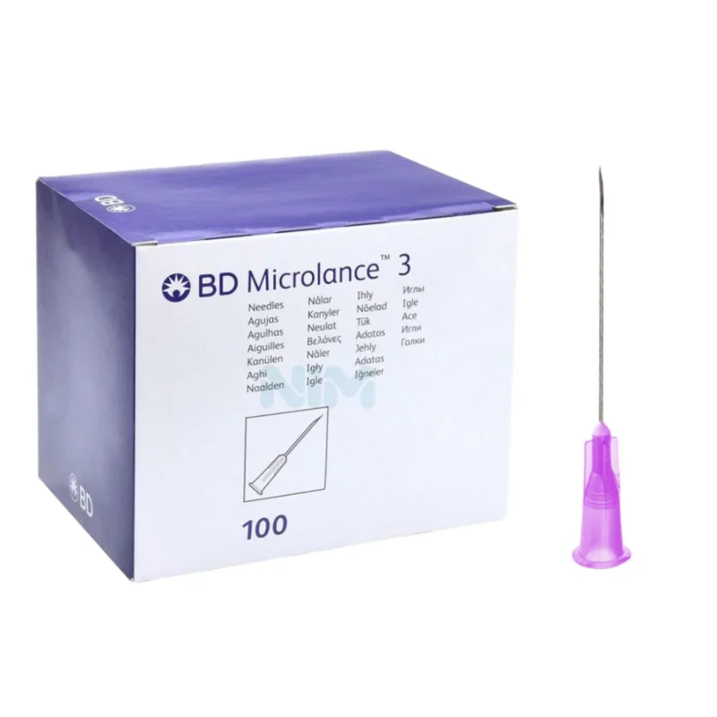 Aghi microlance BD 24G viola da 1 pollice (25 mm x 0,55 mm)